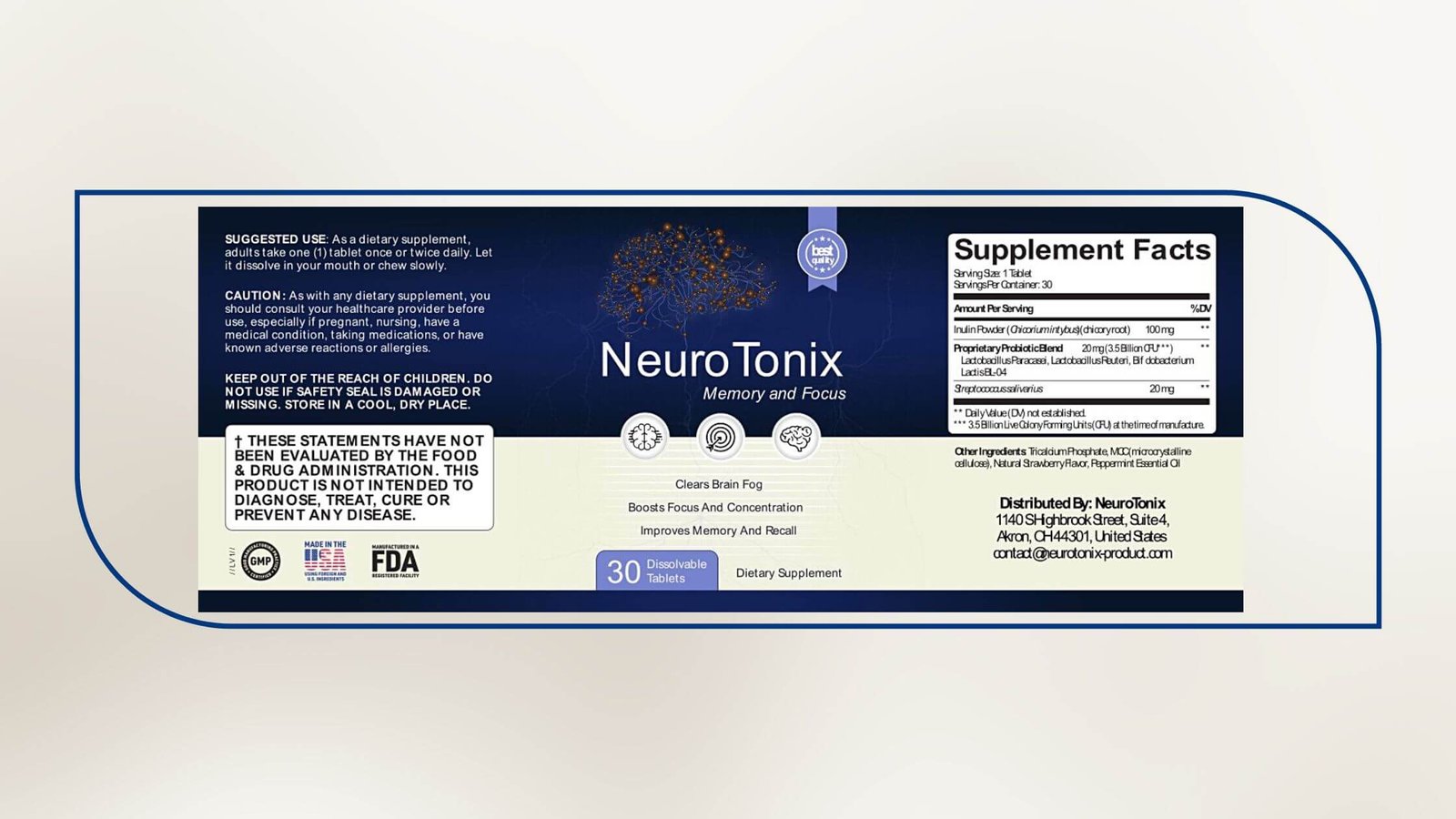 NeuroTonix Dosage